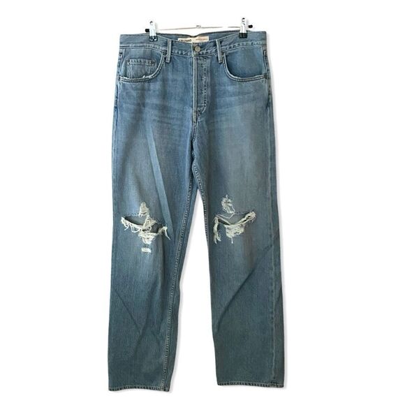 GRLFRND Bella low rise jeans baggy boyfriend distressed denim FWRD Revolve 27 - Picture 7 of 12